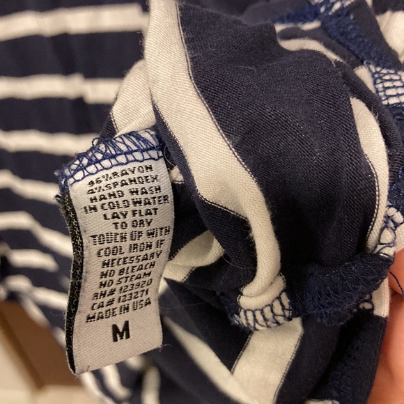 LAMADE Super Soft Striped Navy and White Medium Dress or Coverup Chest Pocket - Picture 4 of 6